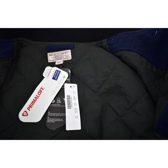 C5 NWT J CREW WALLACE & BARNES Navy Wool Blend Quilted Primaloft Jacket Size XS - Picture 5 of 8